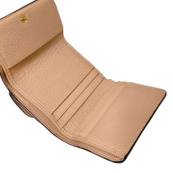 Auth Chloe - Beige Leather Double-hook Wallet - Picture 3 of 9